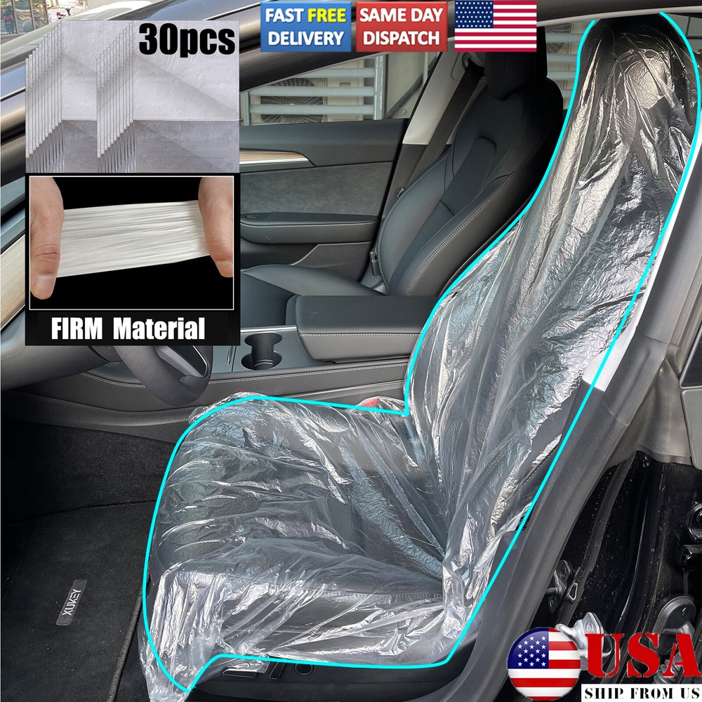 For Mechanic Bodyshop 30Pcs Disposable Plastic Car Seat Plastic Cover Waterproof