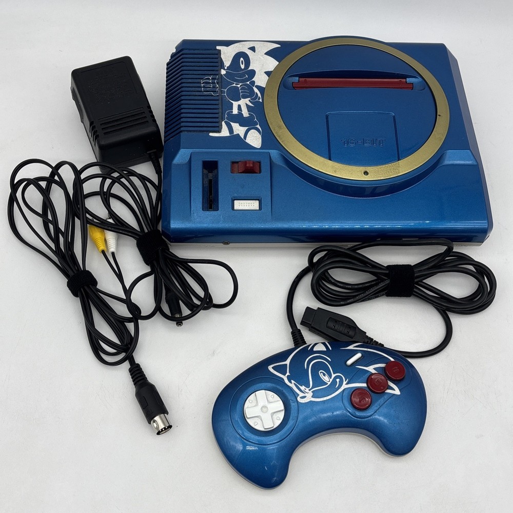 Custom Painted Sega Genesis Console & Controller Tested & Works Damaged & Dirty