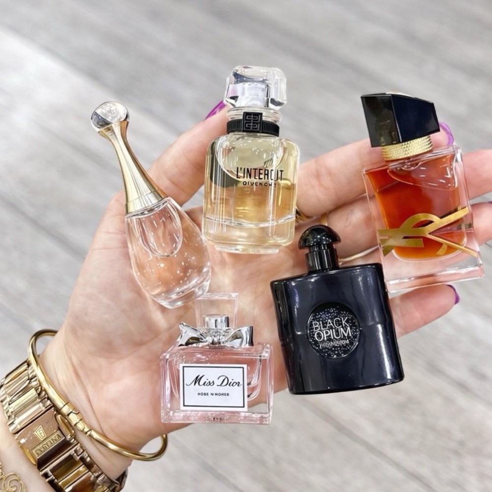 12 Mini Designer Perfume Spray Bottles, Dior Gucci , Versace Prada ,YSL Chanel