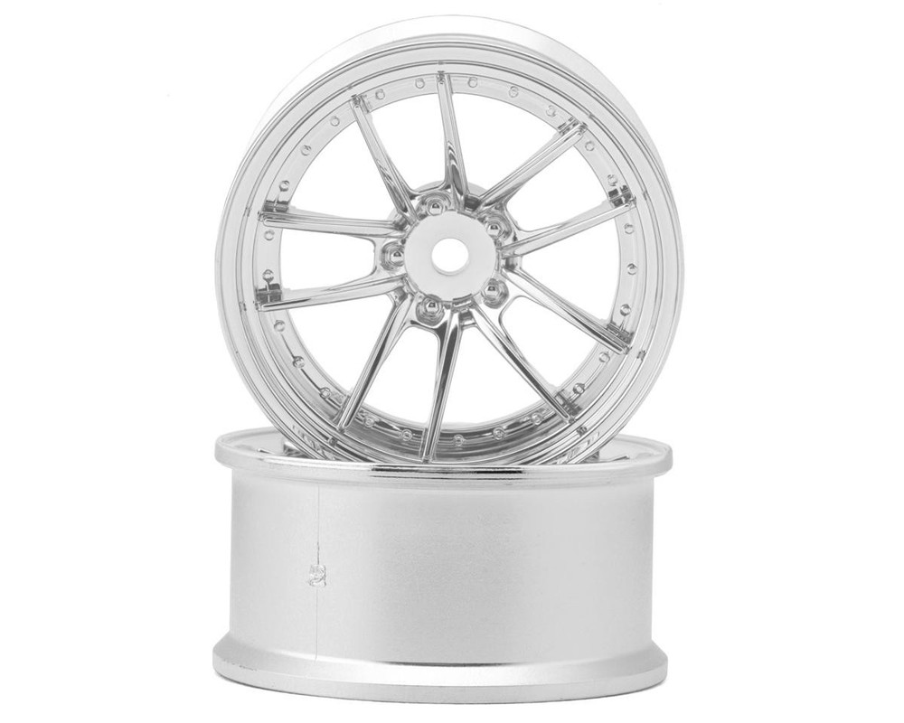 RC Art SSR Reiner Type 10S 5-Split Spoke Drift Wheels (Matte Silver) (2)