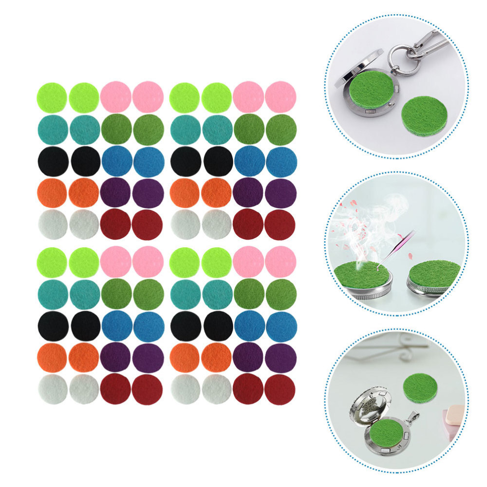 100 Pcs Essential Oil Diffuser Pads Aromatherapy Refill Car Perfume Scent