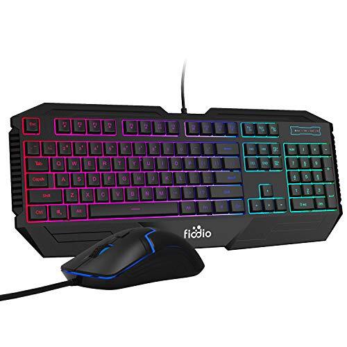 Rainbow Wired Gaming Keyboard and Combo with Ergonomic Design