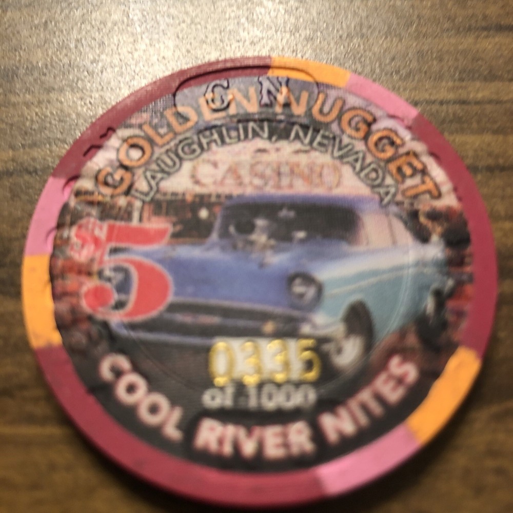 $5 golden nugget cool river nights obsolete laughlin  casino chip