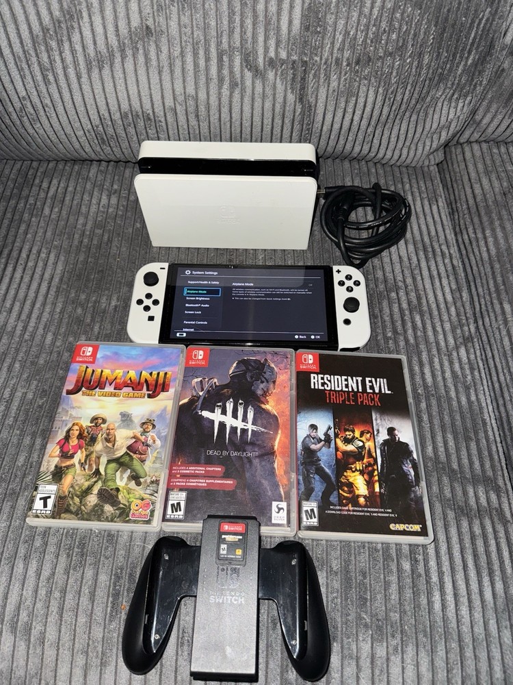 nintendo switch oled console bundle Missing Power Cord