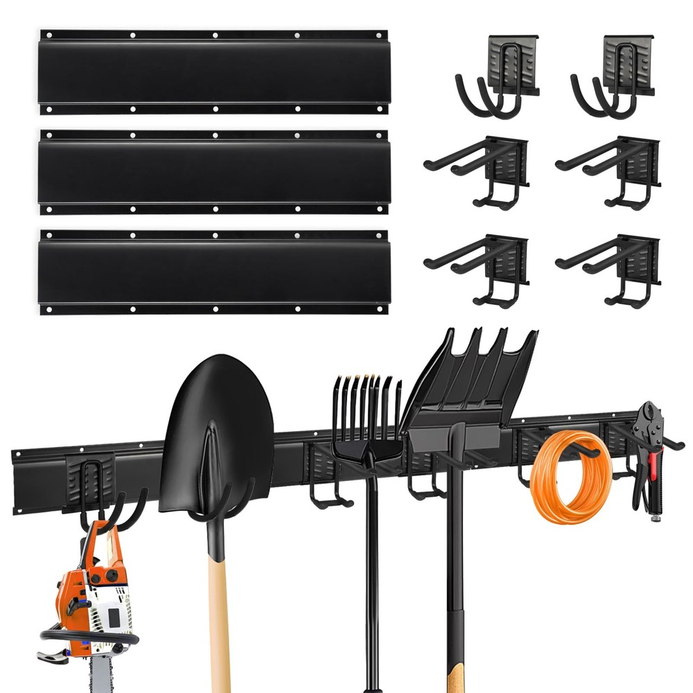 Heavy Duty Wall Mount Garage Tool Organizer for Storage and Organization