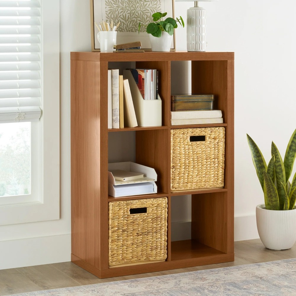 Better Homes & Gardens 6-Cube Storage Organizer, Acorn Finish