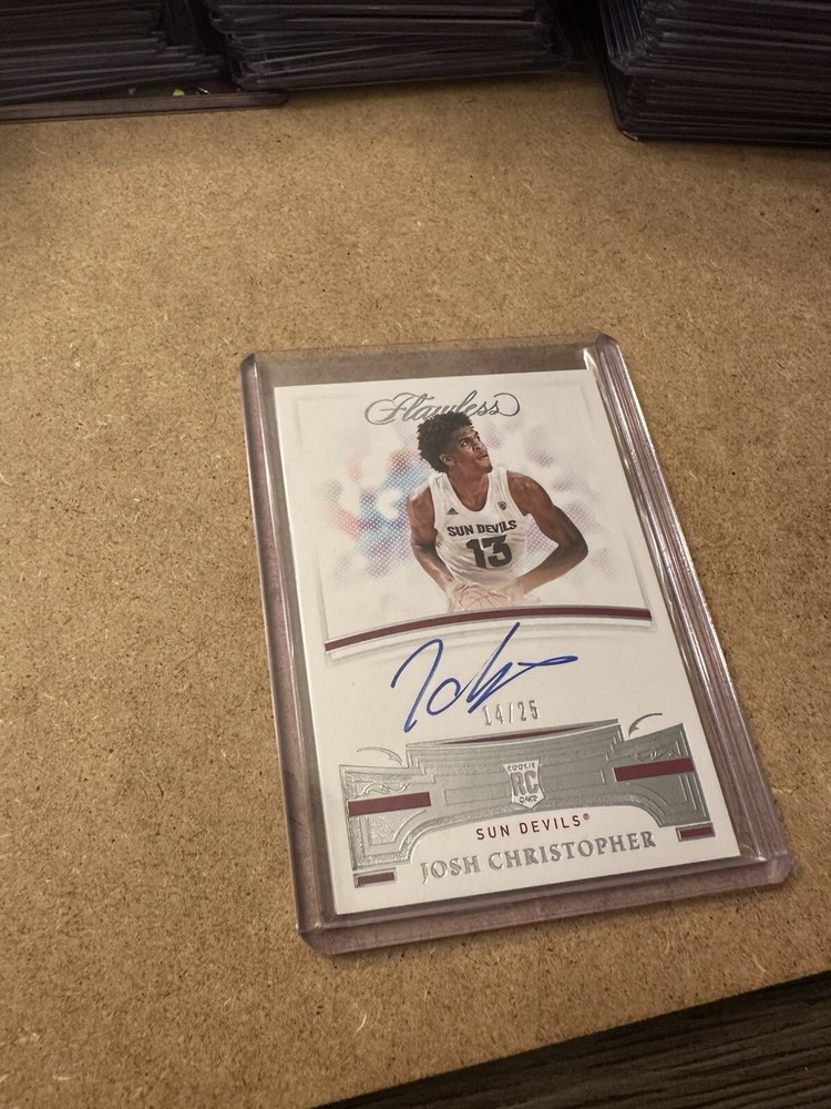 SSP #1/25 Josh Christopher 2021 Flawless Collegiate Team Logo Signatures Auto RC