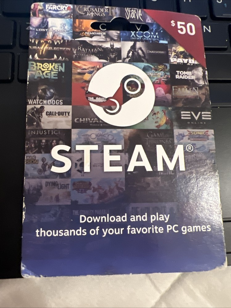 $50 Steam Gift Card with Receipt - Fast Free Shipping - Wallet Funds-image