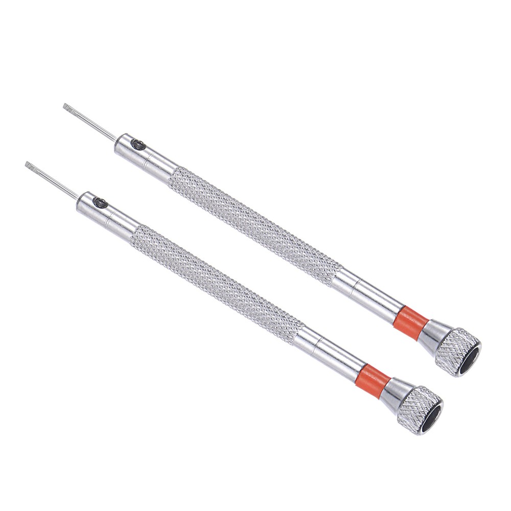 2pcs 1.2mm Small Slotted Screwdriver with Anti-Slip Handle 90mm
