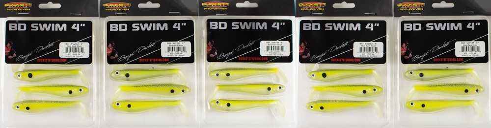(LOT OF 5) DUCKETT FISHING BD SWIM 4