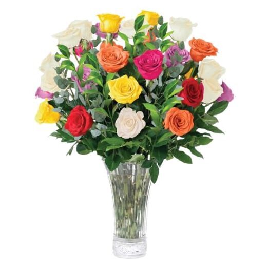 2 Dozen Assorted Roses Bouquet, Best Next-Day Fresh Flower for Delivery Prime,-image