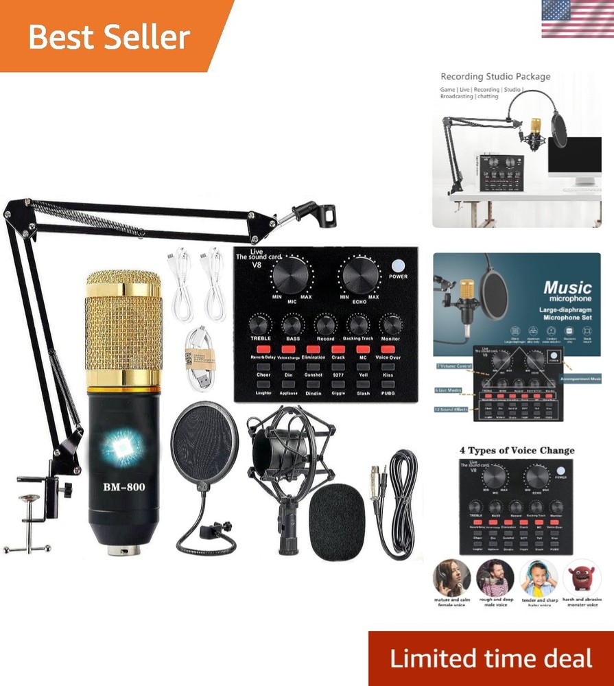 BM-800 Podcast Equipment Bundle with Voice Changer - Ideal for YouTube & TikTok