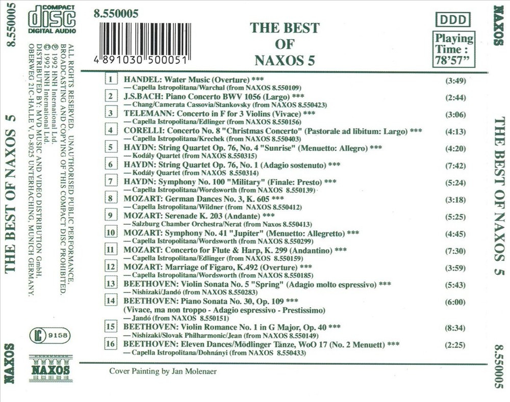 Gala Concert CD by Naxos 1994 Release