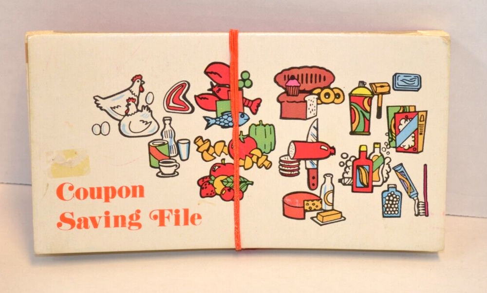 Vintage 1980 Expandable 12-Pocket Coupon Organizer from Korea-image