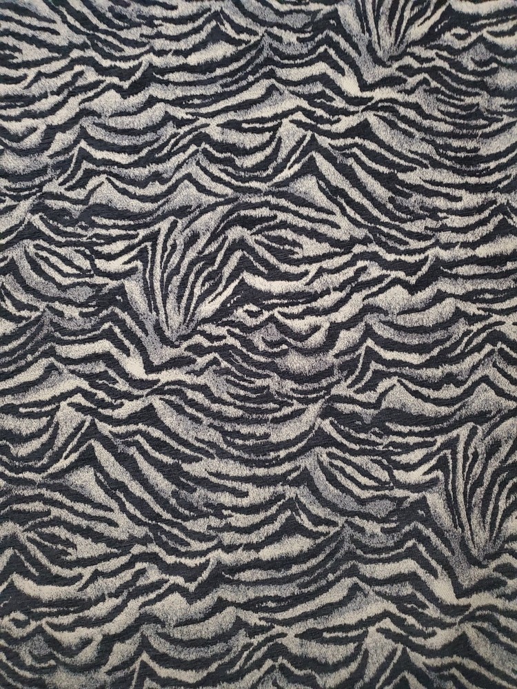 HUGE 5.27 Yds Heavy Duty Zebra Chenille Jacquard Upholstery Fabric 58
