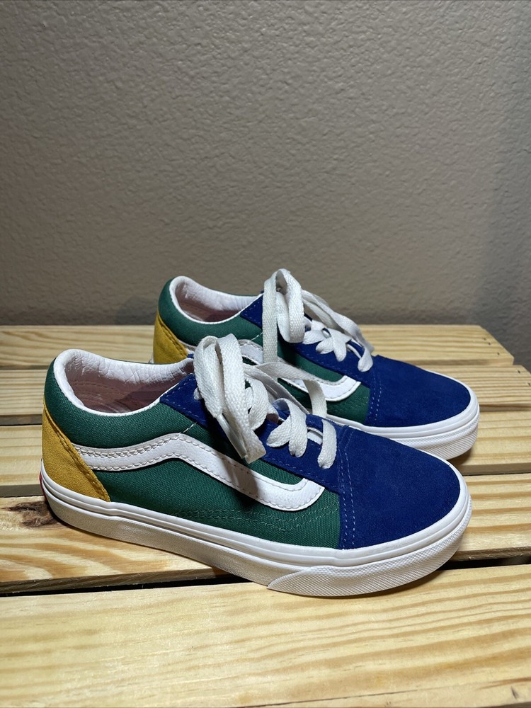 Vans Old Skool Kids Shoes Color Block Suede Yacht Club Kids Size 13 Youth