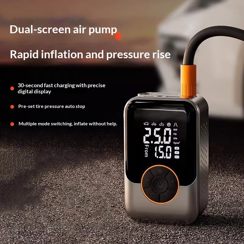 Digital Tire Inflator for Car - Portable Cordless Pump, Auto Air Compressor