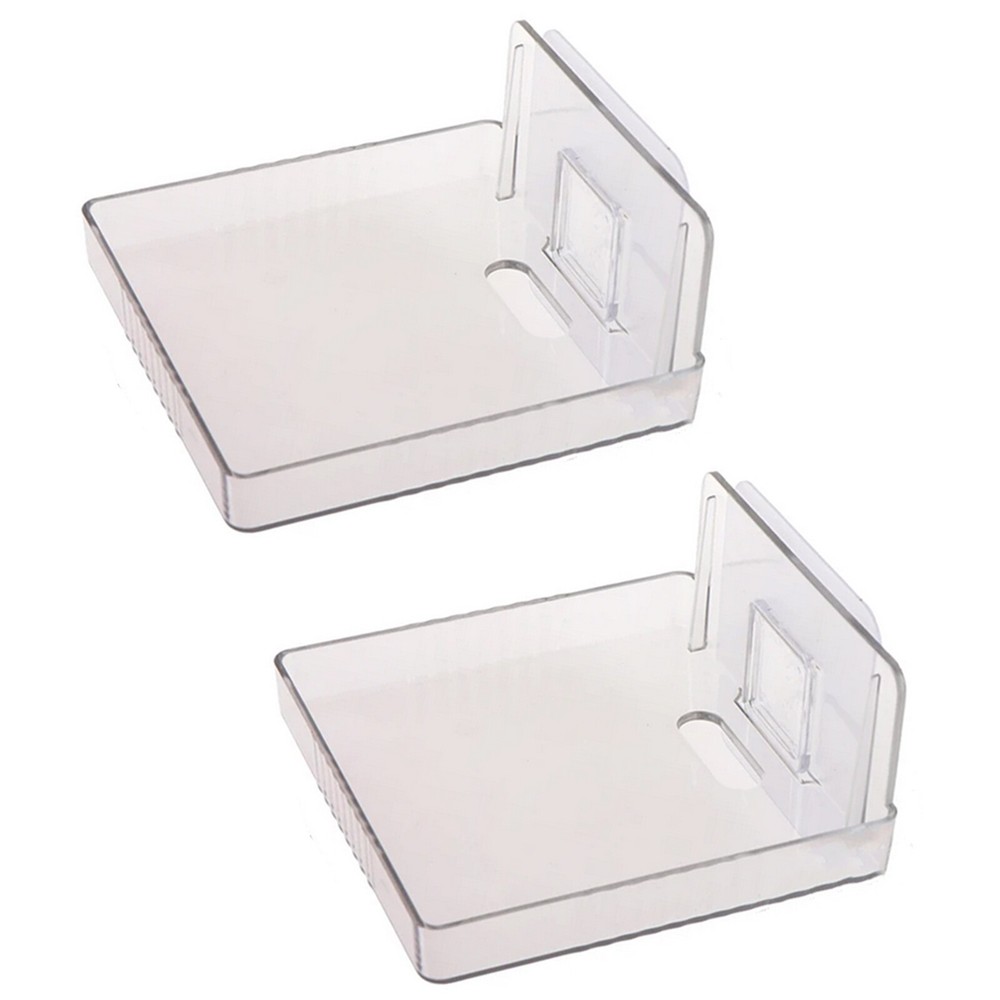 2* Wall Mount Bracket Storage Tv Box Router Shelf Set-Top Box Single-Layer Kit