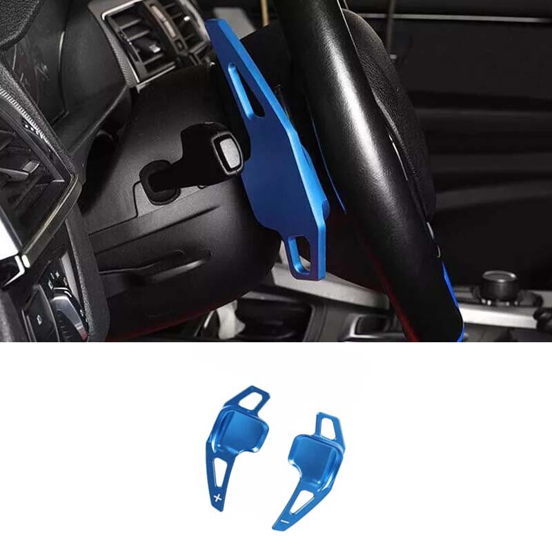 2018-21 Fit For BMW X2 F39 Shift Paddles Switch Car Steering Wheel Blue Aluminum