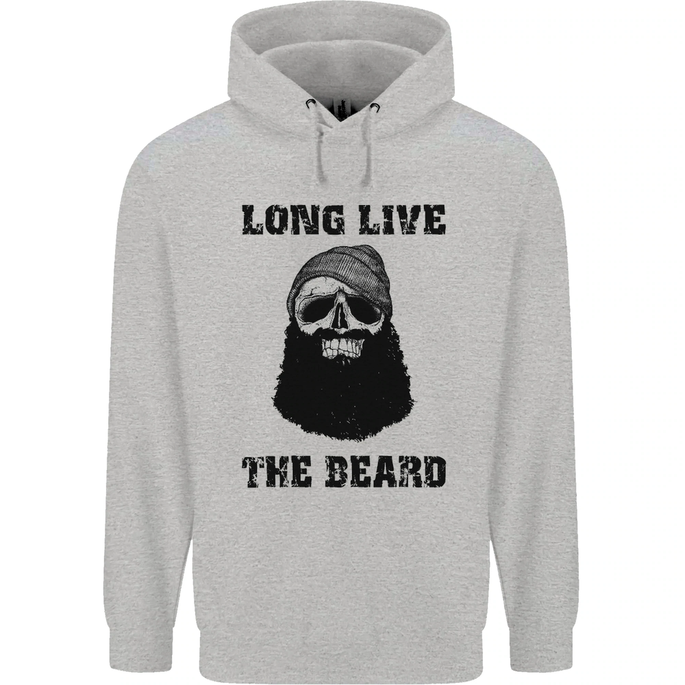 Long Live the Beard Mens 80% Cotton Hoodie