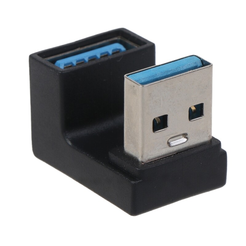 USB 3.0 Right Angle Extension Cable A Male to Female 180 Degree Adapter