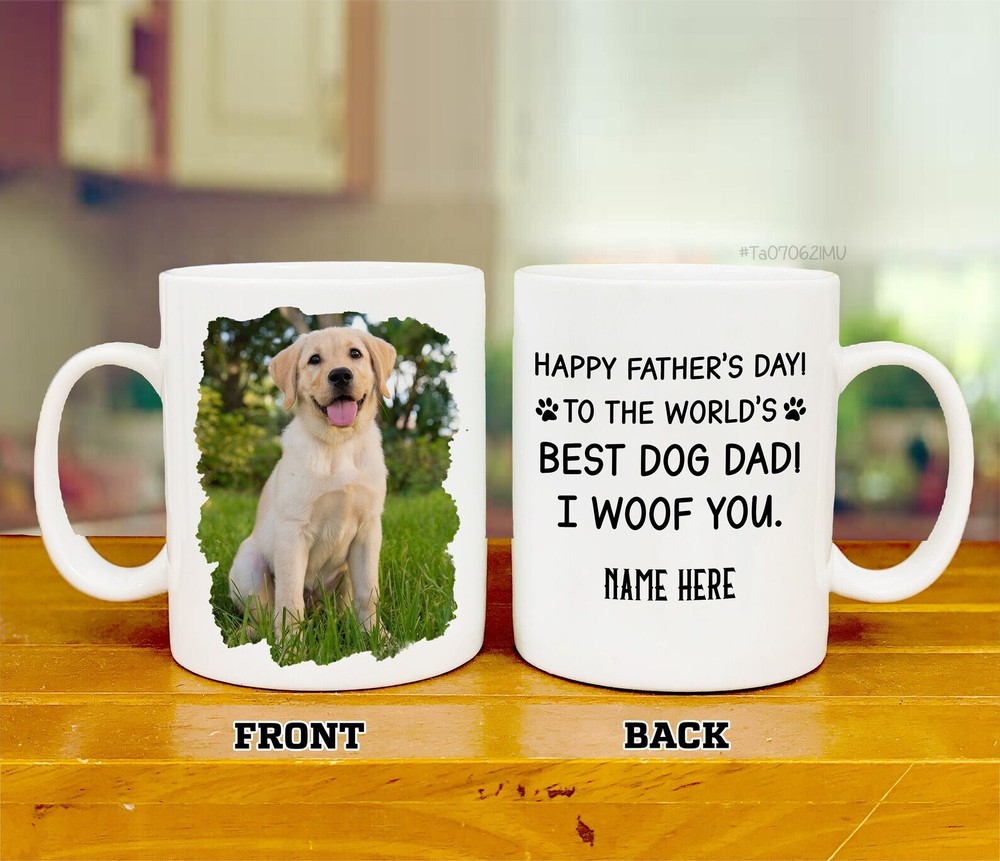 Personalized Mug Custom Gift For Dad Father Husband Him Boyfriend Gift For Dog