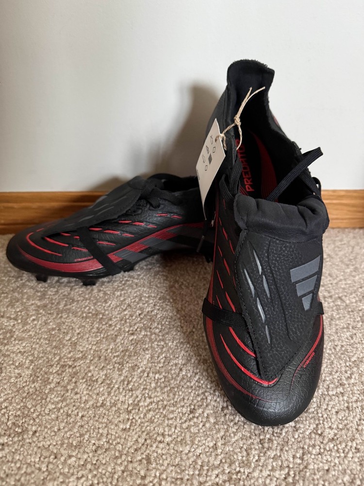 Adidas Predator League FT FG/MG Men's Black Red Soccer Cleats New PICK YOUR SIZE