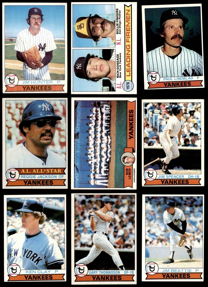 1979 Topps Yankees Near Team Set 5.5 EX+ 19 of 32 Cards 6902158  