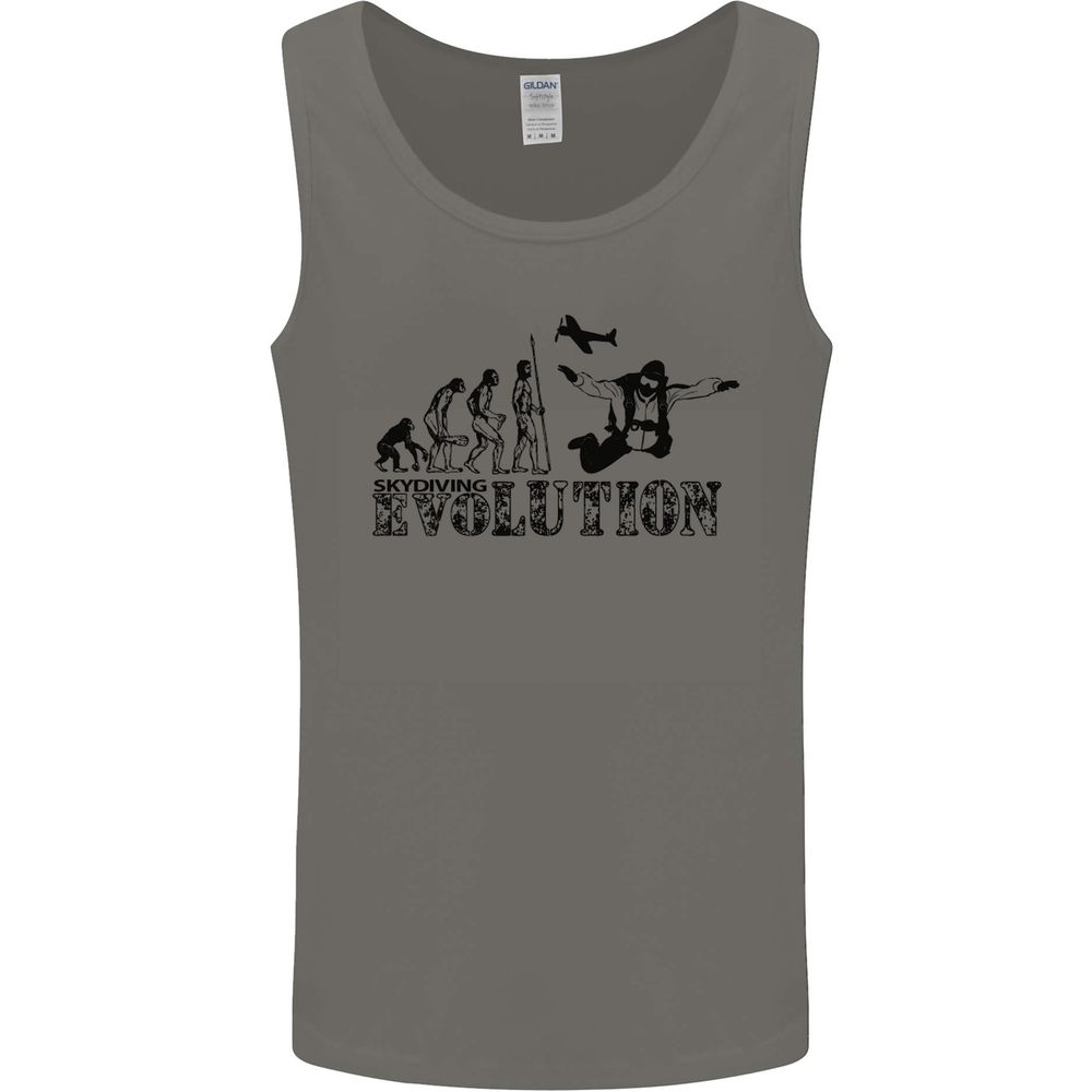 Evolution of a Skydiver Funny Skydiving Mens Vest Tank Top