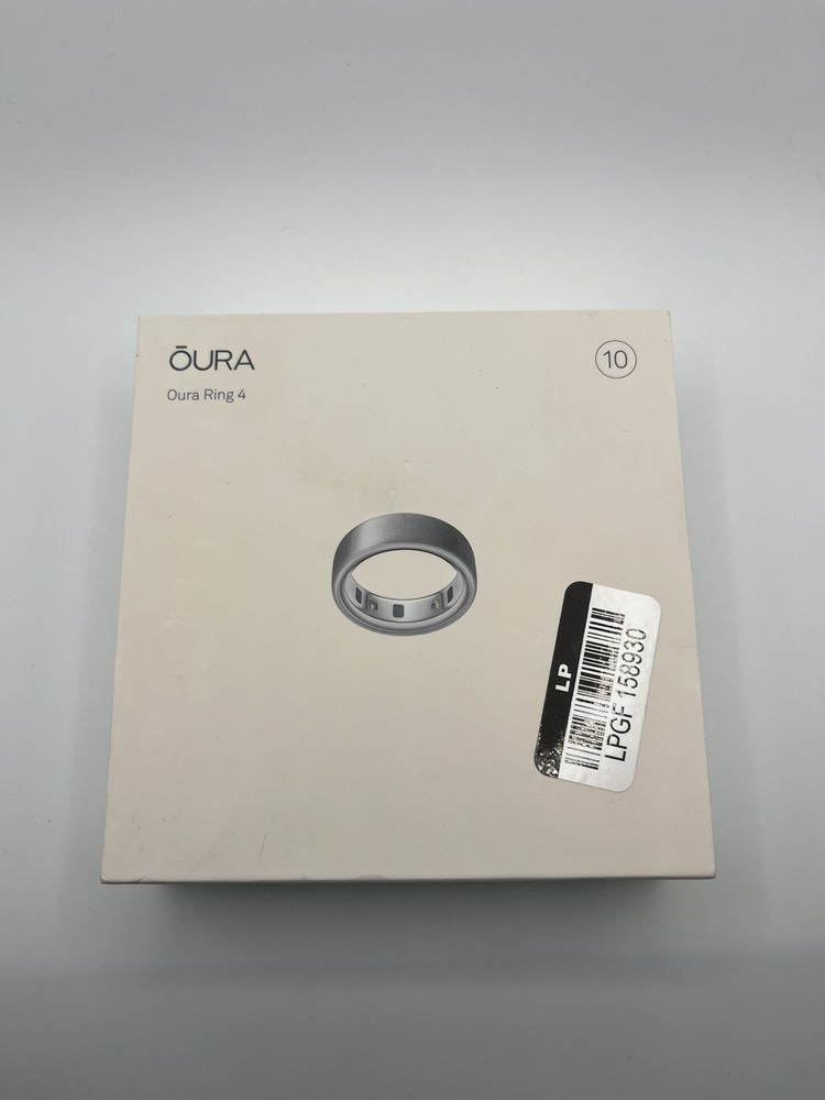 Oura Ring Gen 4 Brushed Silver Size 10 Open Box Smart Fitness Ring