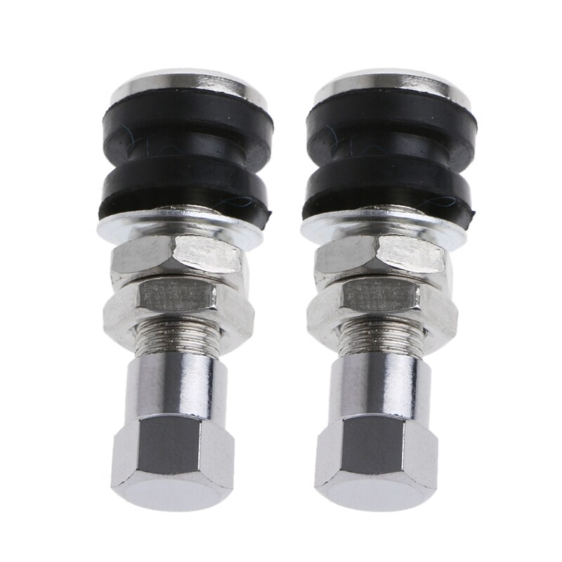 2Pcs Bolt-in Tubeless Tire Valve Stems for Motorcycle Car Bike Bicycle Tyres