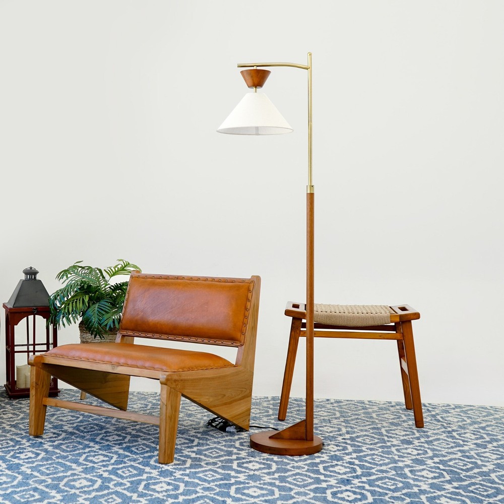Modern Zensa Brown Floor Lamp 110V with sleek contemporary design