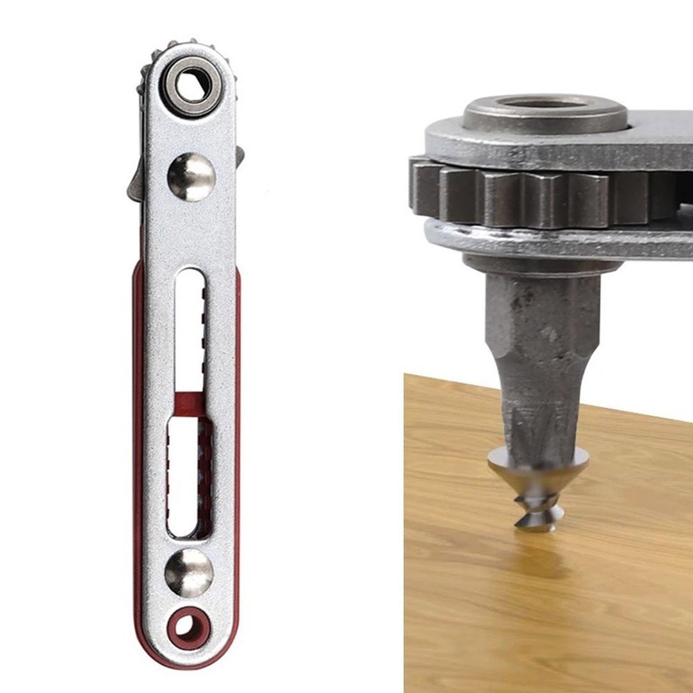 Mini Ratchet Wrench with Hex-Torx Bits for Bidirectional Screwdriving