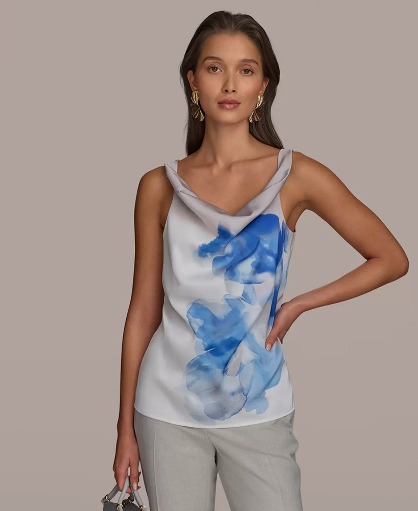 Donna Karan New York Women's Top Sz XS Cowlneck Camisole