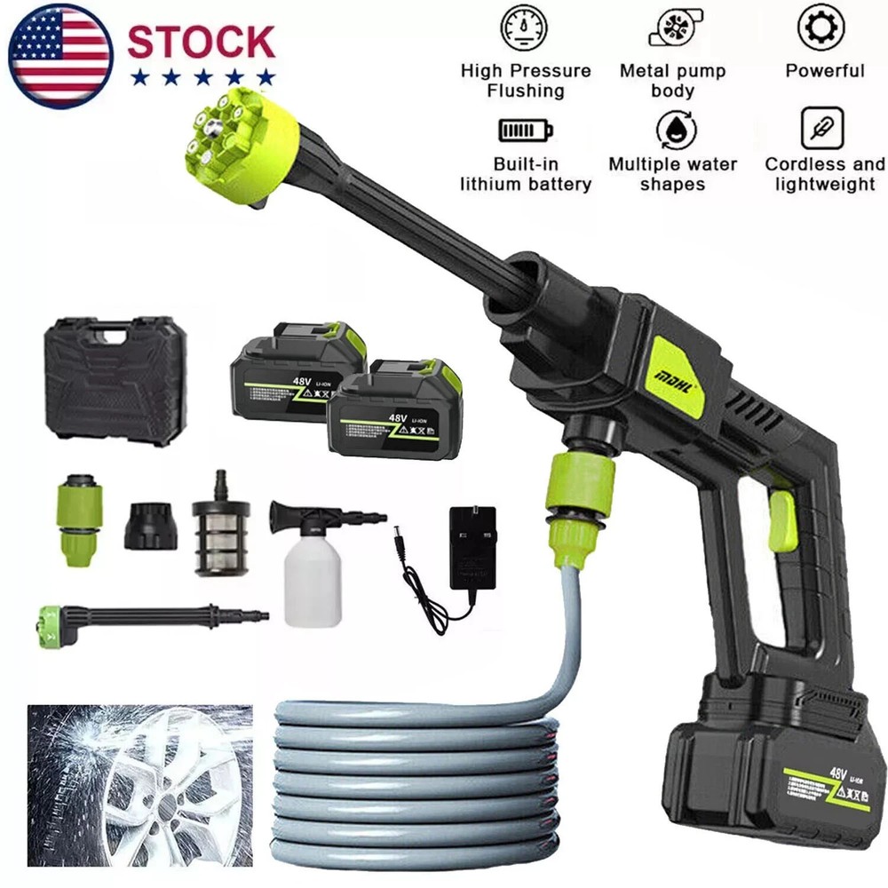 4000PSI Wireless High Pressure Car Washer Portable Cleaning Kit US