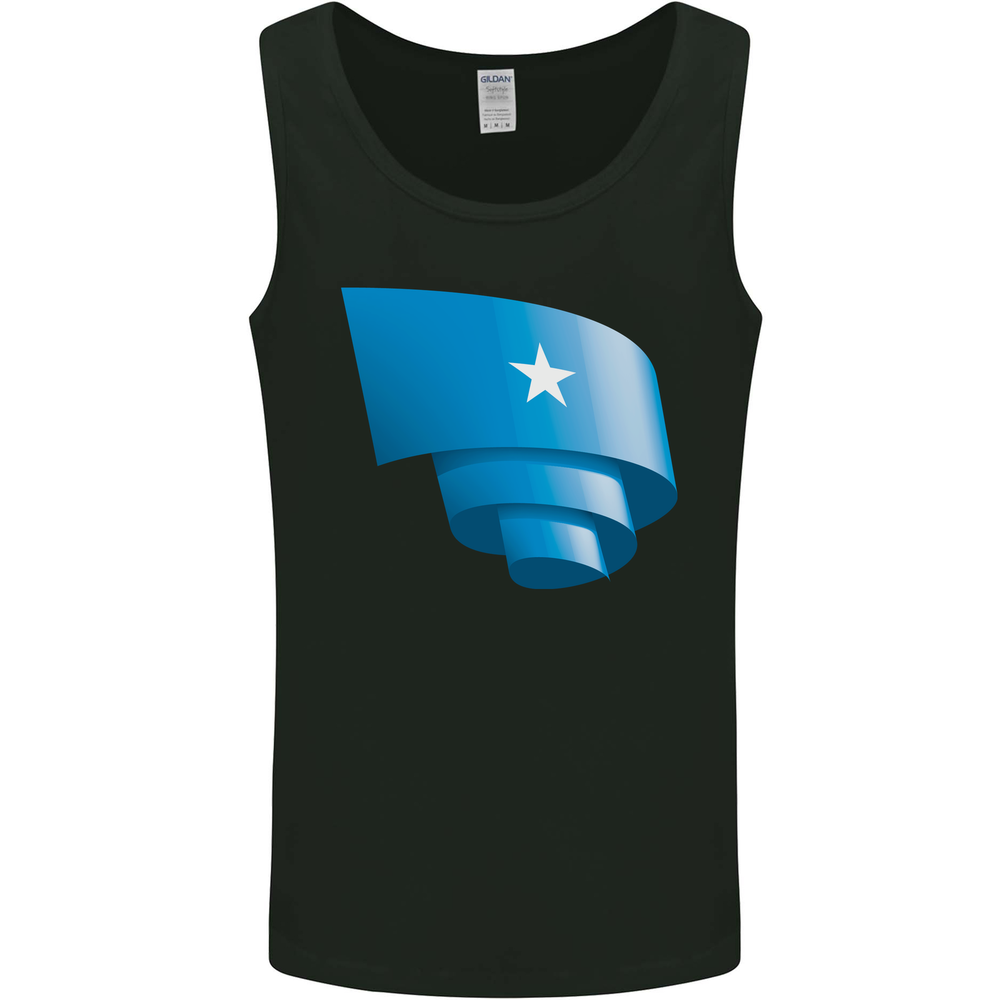 Curled Somalia Flag Somalian Day Football Mens Vest Tank Top