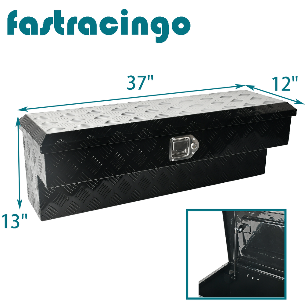 37x12x13 Aluminum Truck Bed Tool Box with Lock & Key – Secure Storage