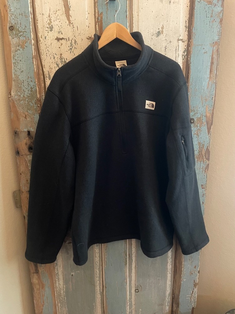 Men's North Face Black Gordon Lyons Half-Zip Sweater Jacket Size XL
