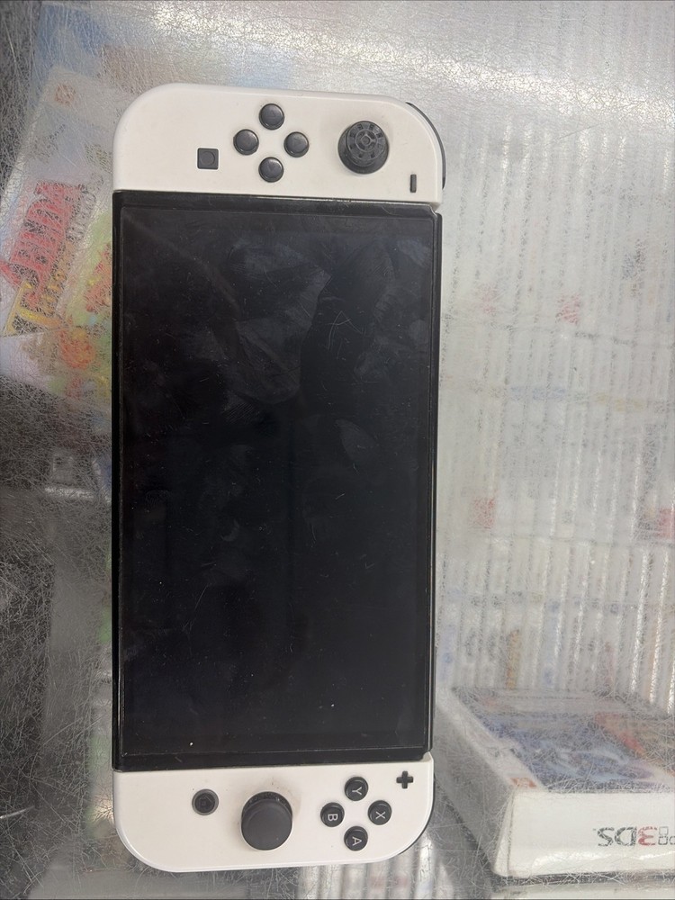 Nintendo Switch OLED Video Game Console Only HEG-001 Worn Very W/ Joycon