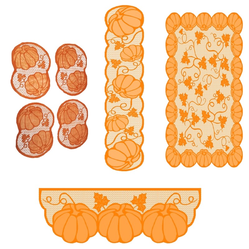 Farmhouse Thanksgiving Tablecloth Set for Cozy Holiday Decor