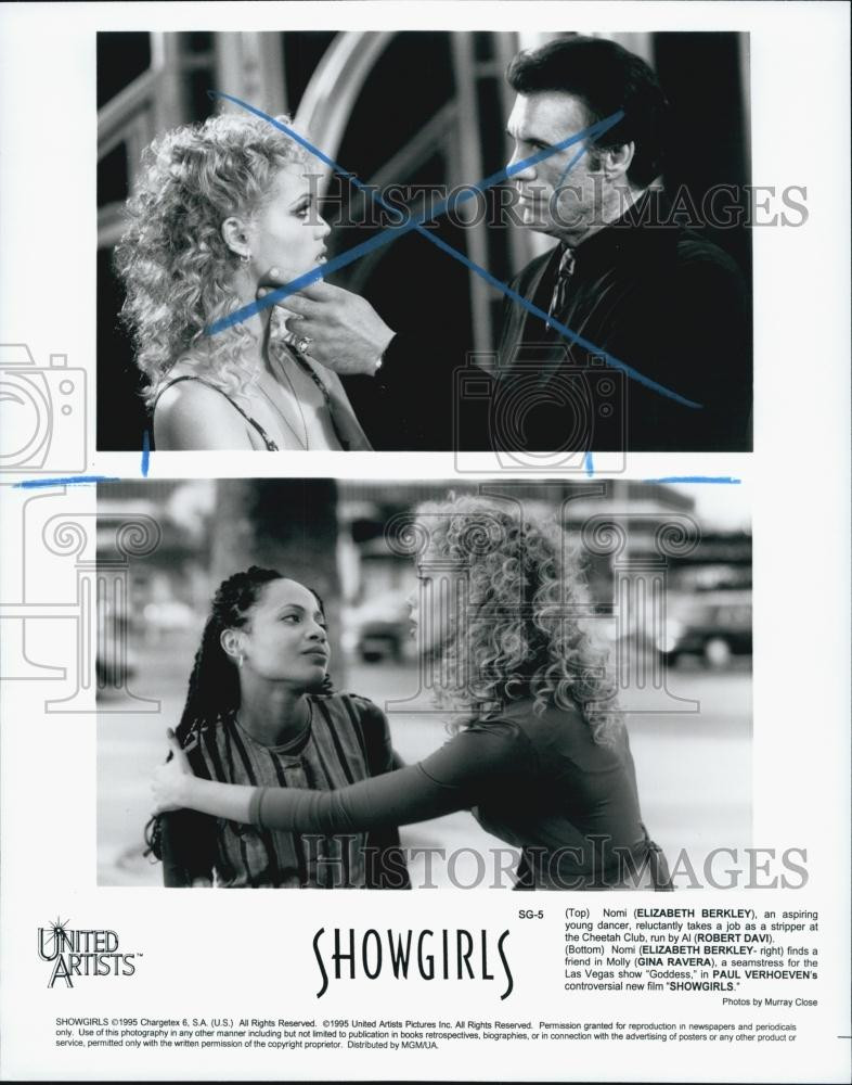 1995 Press Photo Robert Davi, Gina Ravera, Elizabeth Berkley 