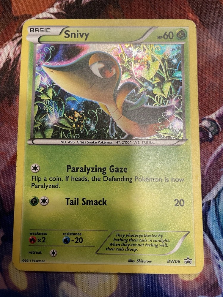 Pokemon Snivy Holo Black Star Promo BW06 Lighly Played