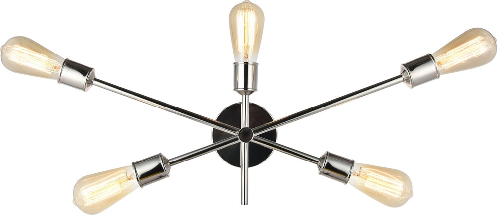 Nickel Axel 5-Light 10 Inch Elegant Wall Sconce Lighting LD8021W24