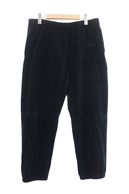 Supreme 17AW Velour Warm Up Pant Logo Embroidery Velour Warm Up Easy Pants M B