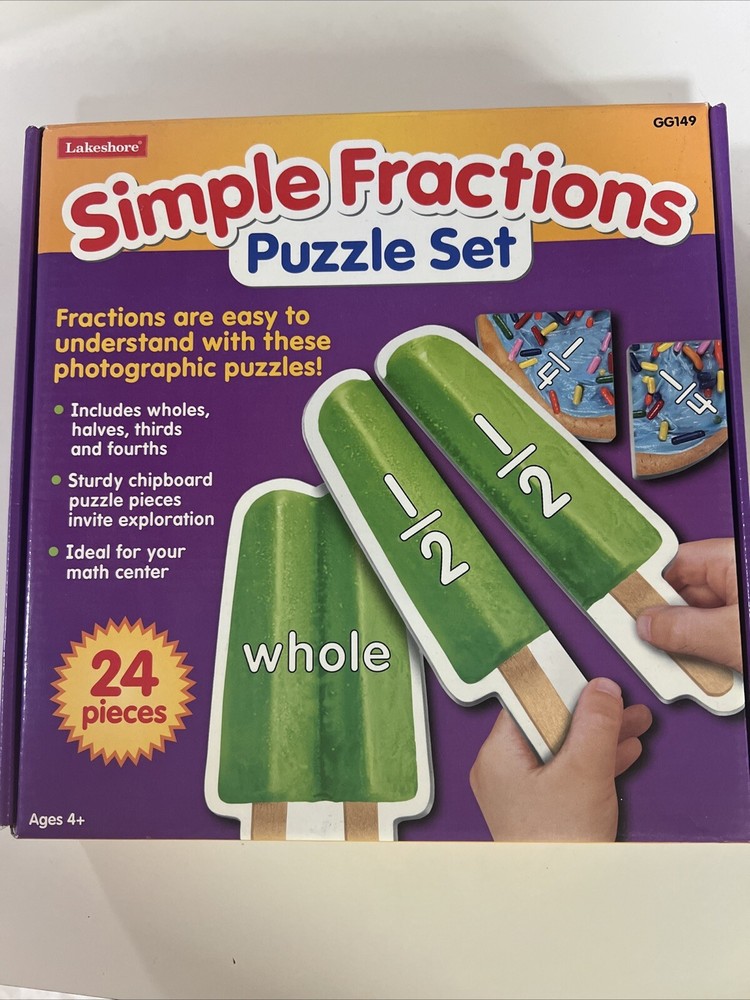 Lakeshore Simple Fractions Puzzle Set Math