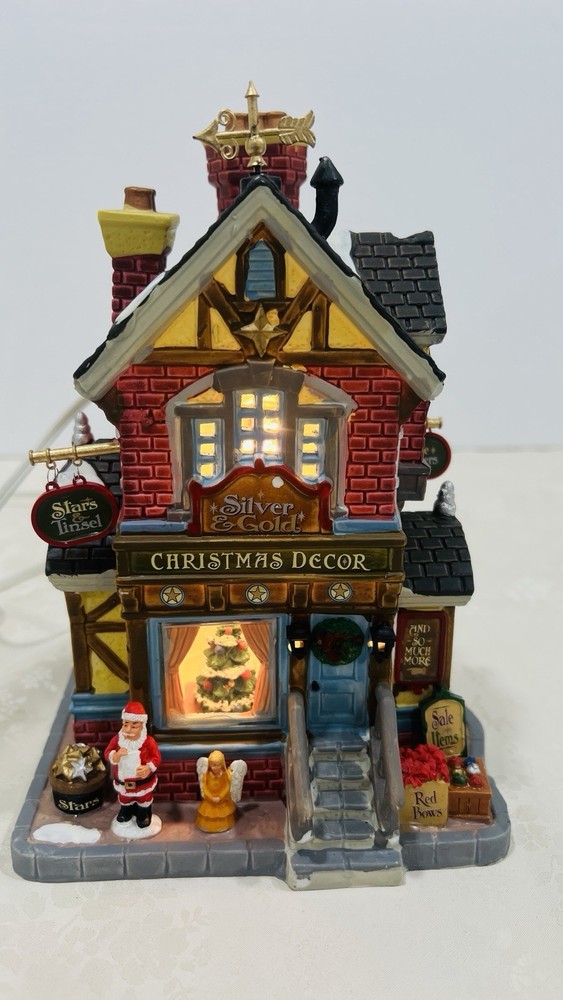 Lemax “ Silver & Gold Shop” Porcelain Lighted Building 45699 Retired 2014 NEW !