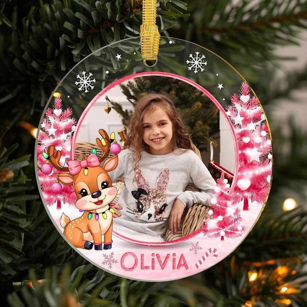Custom Cute Ornament with Photo for Baby Girl  Cute Ornament for Kid