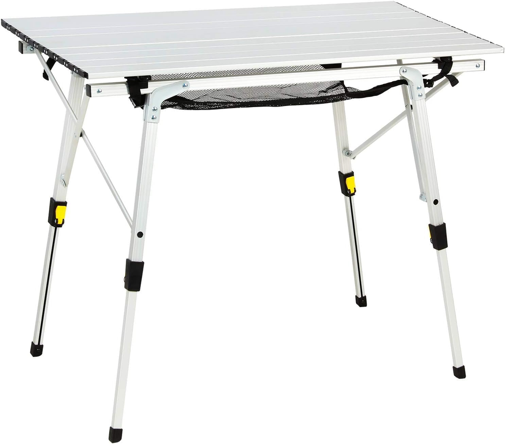 Lightweight Portable Aluminum Camping Table Outdoor Folding Desk Silver