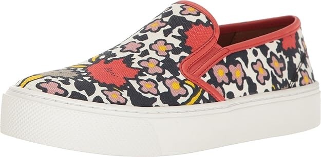 COACH Cameron Women's Chalk/Coral/Multi Slip On Loafer Shoes