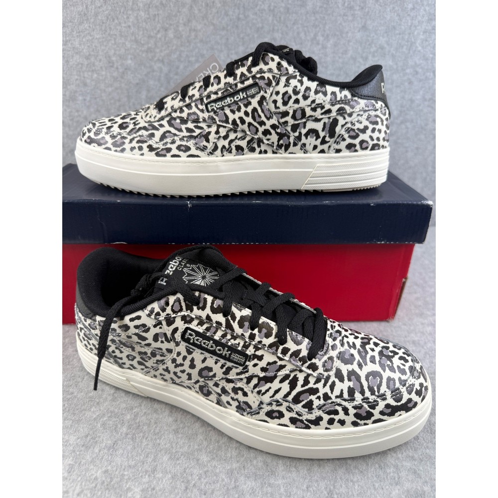 Reebok Club MEMT Bold Women's Size 9 Leopard Print Fashion Sneakers